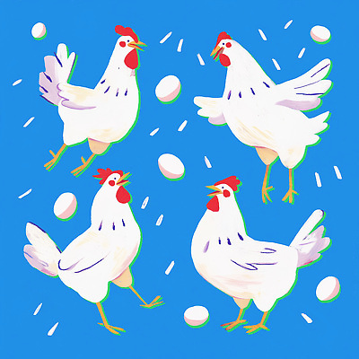 PSD 여러마리 일러스트 사람없음 파란색 계란 점프 닭캐릭터 일러캐릭터 캐릭터 컬러 동물캐릭터 다수 모션 알 닭 파일형식