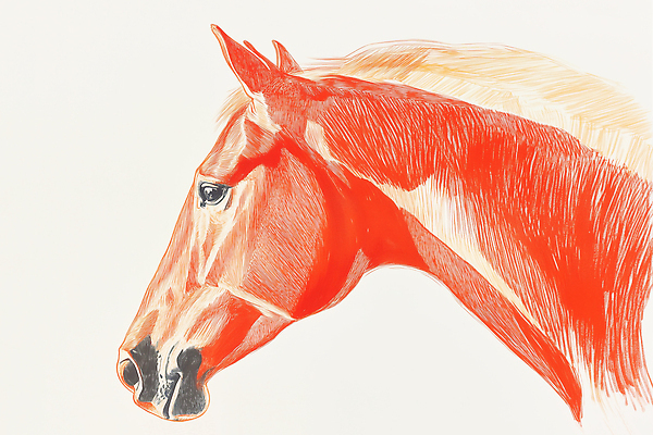 JPG 일러스트 사람없음 스케치 말띠 국내일러스트 병오년 붉은말 AI일러스트 AI콘텐츠 미술 십이지신 말_동물 파일형식 2026년