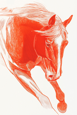 JPG 일러스트 사람없음 달리기 스케치 말띠 국내일러스트 병오년 붉은말 AI일러스트 AI콘텐츠 모션 미술 십이지신 말_동물 파일형식 2026년