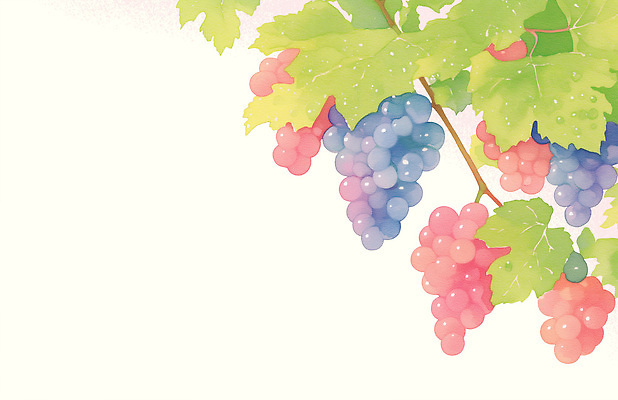 PSD 일러스트 사람없음 나뭇가지 포도나무 포도잎 국내일러스트 나무 잎 포도 과일나무 파일형식