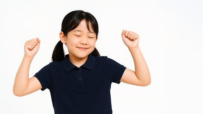 JPG 모델 편집이미지 여자 어린이 포즈 한명 미소 소녀 상반신 손들기 눈감음 만세 의료성형뷰티 소녀한명만 편집실사 AI인물포토 AI콘텐츠 1 모션 표정 사람 CG 여자한명만 소녀만 파일형식 AI포토