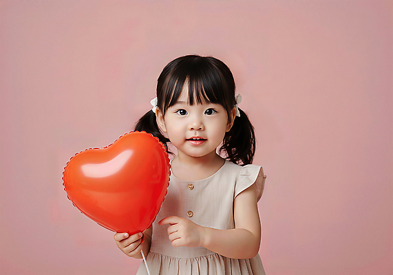 JPG 모델 편집이미지 여자 리본 어린이 분홍색 한명 미소 들기 소녀 상반신 귀여움 하트풍선 의료성형뷰티 소녀한명만 편집실사 AI인물포토 AI콘텐츠 1 컬러 컨셉 모션 표정 사람 하트 CG 풍선 여자한명만 소녀만 파일형식 AI포토