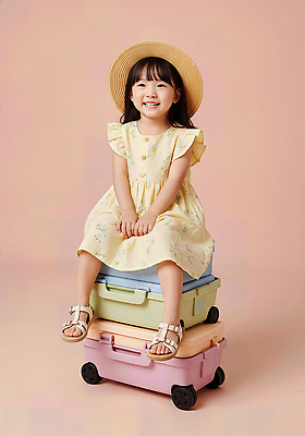 JPG 전신 모델 편집이미지 여자 어린이 분홍색 한명 미소 앉기 소녀 귀여움 보관함 밀짚모자 손모으기 의료성형뷰티 소녀한명만 편집실사 AI인물포토 AI콘텐츠 모자_잡화 1 컬러 컨셉 모션 표정 사람 손짓 CG 여자한명만 소녀만 파일형식 AI포토