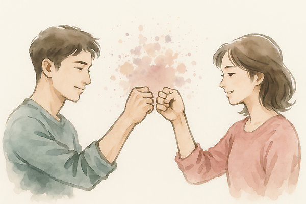 JPG 여자 남자 일러스트 수묵화 미소 상반신 성인 두명 청춘 손들기 주먹 동양화 성인만 주먹인사 국내일러스트 AI일러스트 AI콘텐츠 포즈 컨셉 모션 표정 미술 사람 인사 파일형식