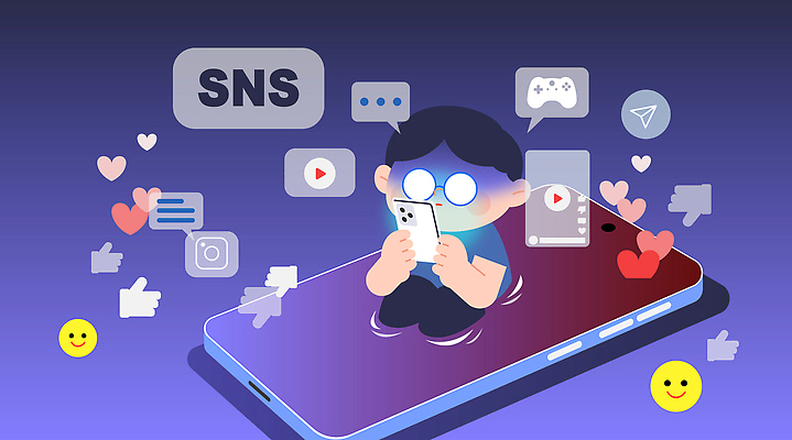 전신 남자 어린이 말풍선 일러스트 한명 들기 소년 빛 보라색 하트 사회이슈 따봉 빠짐 스마트폰중독 웅크림 소셜네트워크 좋음 소년한명만 안경낌 숏폼 유튜브 국내일러스트 도파민중독 AI파일 모양 1 안경 컬러 컨셉 모션 사람 스마트폰 최고 신조어 중독 남자한명만 소년만 파일형식 벡터 도파민