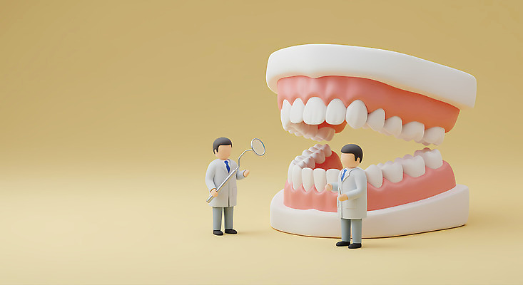 JPG 편집이미지 남자 의학 건강 치과 성인 두명 치료 모형 진료 환자 정보 치아 질병 구강 상담 치과의사 예방 치아모형 시술 편집3D AI컴퓨터그래픽 AI콘텐츠 병원 사람 3D 의사 입 소화기관 파일형식