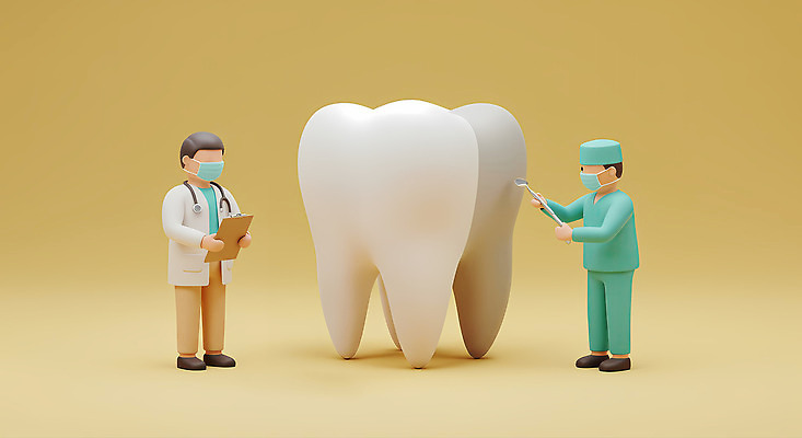 JPG 편집이미지 남자 치과 들기 성인 두명 노란색 3D 치아 큼 치과의사 치과용품 수술복 치아모형 서류판 수술모 수술용마스크 성인남자만 편집3D AI컴퓨터그래픽 AI콘텐츠 컬러 모션 병원 마스크 사람 사무용품 의사 의료용품 가운 소화기관 크기 디지털합성 남자만 성인만 파일형식