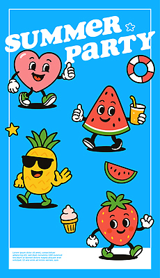 일러스트 딸기 아이스크림 미소 웃음 들기 사람없음 여름 파란색 파티 걷기 귀여움 주스 하트 빈티지 파인애플 손인사 따봉 튜브 콘아이스크림 딸기캐릭터 수박조각 수박캐릭터 파인애플캐릭터 하트캐릭터 일러캐릭터 AI파일 모양 캐릭터 계절 음료 컬러 조각 컨셉 과일 모션 디저트 수박 표정 이벤트 인사 최고 열대과일 파일형식 벡터