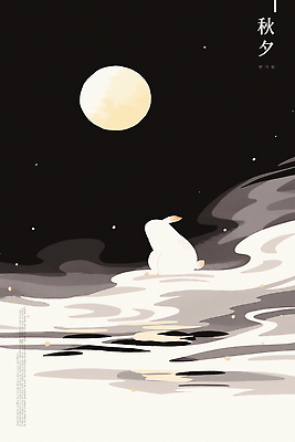 PSD 구름 한국전통 일러스트 밤하늘 수묵화 사람없음 추석 검은색 보름달 토끼 연기 한국화 국내일러스트 자연요소 전통 명절 컬러 포유류 하늘 한국 미술 반려동물 달 야간 동양화 파일형식