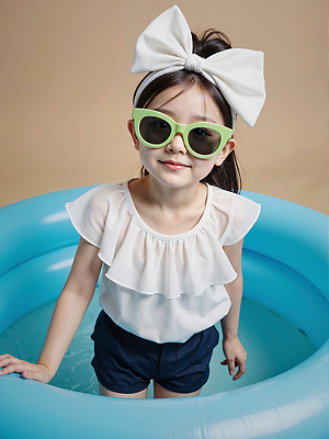 JPG 전신 편집이미지 여자 리본 어린이 반바지 물놀이 한명 웃음 소녀 물 선글라스 풀장 잡기 머리띠 시원함 즐거움 블라우스 유아복 여름옷 의료성형뷰티 소녀한명만 편집실사 AI인물포토 AI콘텐츠 자연요소 1 옷 감정 안경 상의 장신구 바지 모션 놀이 수영장 표정 사람 아기용품 CG 여자한명만 소녀만 파일형식 여름_계절 AI포토