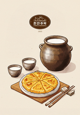 PSD 편집이미지 접시 한식 술잔 젓가락 사람없음 여름 전통음식 안주 빈대떡 나무받침 동동주 젓가락받침대 주막 항아리술병 이미지편집 전통 식기 계절 음식 술병 잔 떡 수저 목재 받침대 수저받침대 파일형식