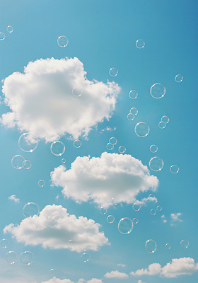 JPG 구름 편집이미지 여유 하늘색 자연 하늘 바람 휴식 풍경 사람없음 햇빛 평화 자유 비눗방울 즐거움 생동감 편집실사 AI포토 AI콘텐츠 자연요소 감정 컨셉 날씨 파란색 태양 CG 생태계 파일형식