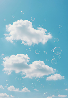 JPG 구름 편집이미지 하늘색 자연 하늘 날씨 풍경 사람없음 여름 햇빛 평화 자유 투명 비눗방울 시원함 뷰티풀 청명 편집실사 AI포토 AI콘텐츠 자연요소 계절 컨셉 파란색 태양 CG 생태계 파일형식