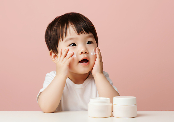 JPG 편집이미지 남자 얼굴 분홍색 탁자 밝음 한명 상반신 귀여움 아기 순수 즐거움 호기심 피부관리 바르기 로션 스킨케어 유아용 수분크림 의료성형뷰티 남자아기한명만 편집실사 AI인물포토 AI콘텐츠 1 감정 컬러 가구 컨셉 모션 사람 신체부위 뷰티 화장품 CG 남자한명만 남자아기만 파일형식 AI포토