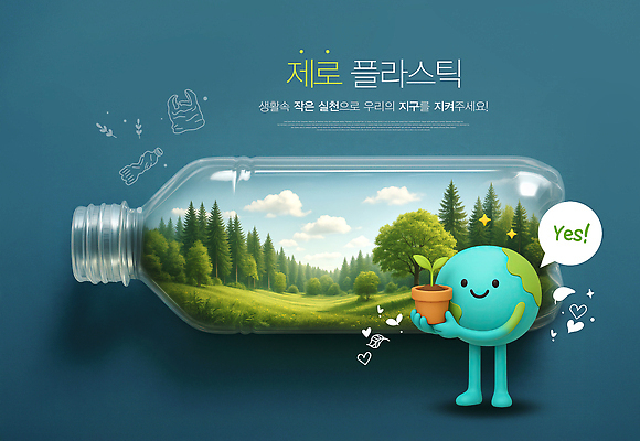 PSD 나무 구름 편집이미지 화분 말풍선 하늘 3D캐릭터 미소 들기 잔디 초원 사람없음 3D 자연보호 환경 재활용 메시지 숲 남색 생태계 예스 플라스틱병 제로웨이스트 이미지편집 편집3D 지구캐릭터 자연요소 식물 캐릭터 지구 컬러 모션 자연 표정 그린캠페인 보호 플라스틱 사회이슈 디지털합성 친환경 병_담는 파일형식