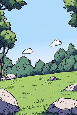 JPG 나무 구름 하늘색 일러스트 자연 하늘 풍경 잔디 초원 사람없음 초록색 여름 평화 환경 숲 그림 국내일러스트 AI일러스트 AI콘텐츠 자연요소 식물 계절 컬러 컨셉 파란색 생태계 파일형식