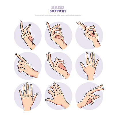 손 상징 포즈 일러스트 손가락 모션 커뮤니케이션 신체부위 다양 가리킴 표현 살구색 국내일러스트 AI파일 컬러 다수 사람 손짓 파일형식 벡터