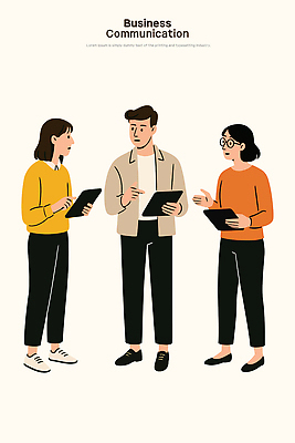 전신 여자 남자 일러스트 회의 커뮤니케이션 협력 직장 대화 들기 사람 세명 태블릿 사무실 가리킴 비즈니스맨 비즈니스우먼 국내일러스트 AI파일 회사 비즈니스 모션 말하기 손짓 전자제품 스마트기기 직장인 파일형식 벡터