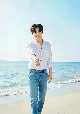 JPG 전신 편집이미지 손 남자 행복 포즈 와이셔츠 데이트 자연 한명 풍경 성인 해변 청춘 햇빛 걷기 산책 청바지 손내밀기 손뻗기 의료성형뷰티 성인남자한명만 편집실사 AI인물포토 AI콘텐츠 1 감정 바다 컨셉 셔츠 바지 모션 휴식 사람 손짓 신체부위 태양 CG 생태계 남자한명만 성인남자만 파일형식 AI포토