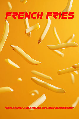 PSD 편집이미지 패스트푸드 사람없음 공중 노란색 감자튀김 떨어짐 떠있는 바삭바삭 이미지편집 편집실사 컬러 컨셉 모션 감자 튀김 인스턴트 CG 파일형식