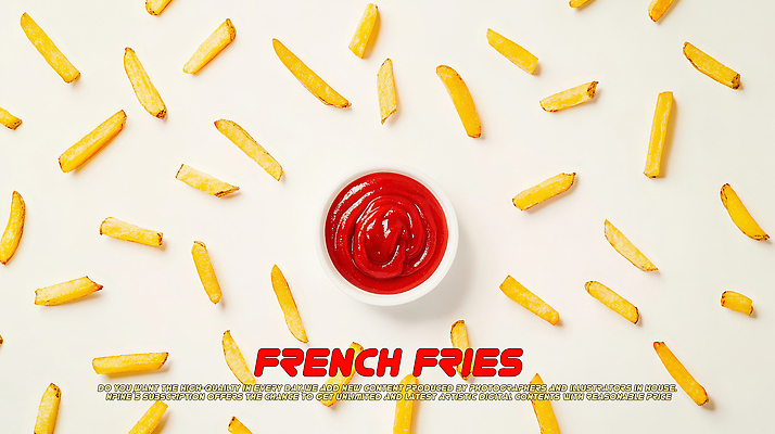 PSD 편집이미지 패턴 사람없음 노란색 감자튀김 케첩 소스그릇 바삭바삭 이미지편집 편집실사 그릇 컬러 컨셉 무늬 감자 튀김 소스_음식 CG 파일형식