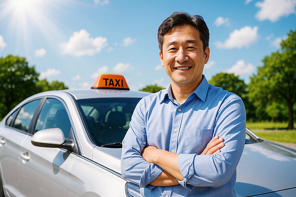 JPG 나무 구름 편집이미지 남자 행복 중년 하늘 한명 웃음 사람 상반신 야외 햇빛 팔짱 기댐 택시 택시기사 의료성형뷰티 중년남자한명만 편집실사 AI인물포토 AI콘텐츠 자연요소 식물 1 감정 모션 승용차 자동차 표정 성인 태양 운전사 CG 남자한명만 중년남자만 파일형식 AI포토