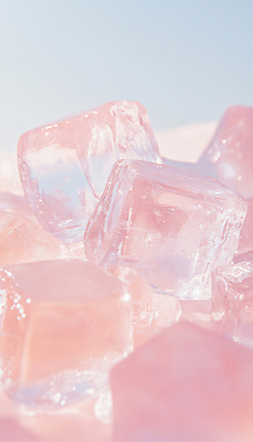 JPG 편집이미지 분홍색 사람없음 물 여름 얼음 투명 차가움 시원함 감성 파스텔톤 편집실사 AI포토 AI콘텐츠 자연요소 계절 컬러 컨셉 CG 파일형식