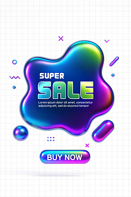 PSD 템플릿 디자인 추상 사람없음 쇼핑 컬러풀 3D 세일 금속 얼룩 광택 그라데이션 마케팅 이미지템플릿 컬러 무늬 재질 디지털합성 파일형식