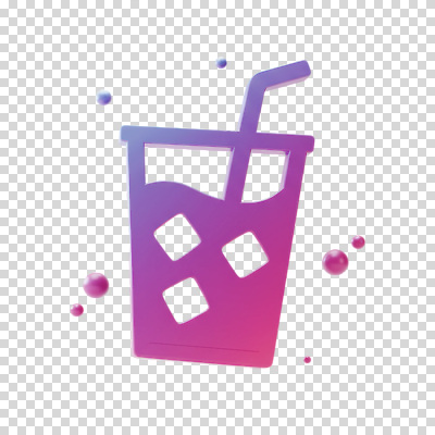 편집이미지 빨대 누끼 사람없음 컵 여름 3D 보라색 얼음 물방울 오브젝트 그라데이션 PNG 냉음료 자연요소 식기 계절 음료 컬러 디지털합성 파일형식