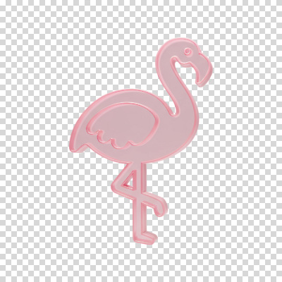 편집이미지 분홍색 누끼 사람없음 여름 3D 플라밍고 오브젝트 그라데이션 PNG 파스텔톤 계절 컬러 조류 디지털합성 파일형식