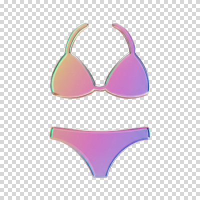 편집이미지 누끼 사람없음 여름 비키니 3D 보라색 속옷 오브젝트 그라데이션 PNG 옷 계절 수영복 컬러 디지털합성 파일형식