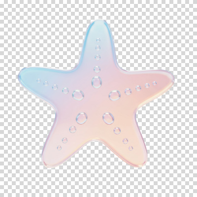 편집이미지 분홍색 불가사리 누끼 사람없음 여름 3D 투명 오브젝트 그라데이션 PNG 파스텔톤 계절 컬러 극피동물 디지털합성 파일형식