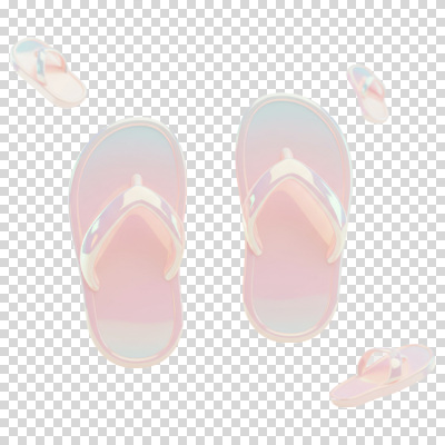 편집이미지 분홍색 신발 누끼 사람없음 여름 바캉스 3D 여러개 쪼리 오브젝트 광택 그라데이션 PNG 파스텔톤 계절 컬러 다수 휴가 샌들 디지털합성 파일형식