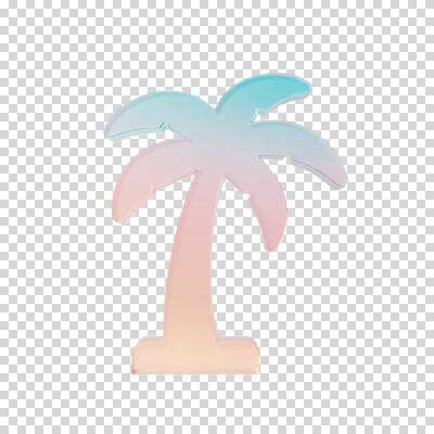 편집이미지 누끼 사람없음 여름 컬러풀 야자수 3D 열대식물 오브젝트 그라데이션 PNG 파스텔톤 나무 식물 계절 컬러 디지털합성 파일형식