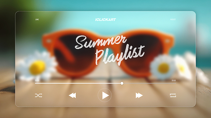 템플릿 꽃 음악 하늘 사람없음 여름 선글라스 햇빛 분위기 즐거움 재생 감성 나무탁자 플레이리스트 이미지템플릿 AI파일 식물 계절 감정 안경 컨셉 탁자 문화예술 태양 파일형식 벡터