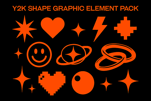 디자인 일러스트 추상 미소 사람없음 그래픽 주황색 행성 하트 반지 오브젝트 복고 번개모양 엘리먼트 픽셀 Y2K 국내일러스트 AI파일 모양 컬러 컨셉 무늬 장신구 표정 우주 번개 파일형식 벡터