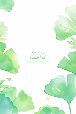 자연요소 PSD 백그라운드 일러스트 자연 수채화 사람없음 초록색 여름 은행잎 은행나무 차분 국내일러스트 나무 계절 컬러 컨셉 잎 생태계 파일형식