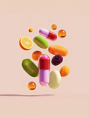 JPG 편집이미지 다이어트 오렌지 사람없음 초록색 알약 건강관리 슬라이스 영양 광택 건강식품 비타민 블랙베리 영양제 편집3D AI컴퓨터그래픽 AI콘텐츠 음식 컬러 과일 건강 관리 약 3D 영양소 파일형식