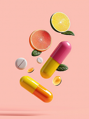 JPG 편집이미지 잎 다이어트 사람없음 알약 건강관리 자몽 슬라이스 영양 라임 광택 건강식품 비타민 비타민C 영양제 비타민d 편집3D AI컴퓨터그래픽 AI콘텐츠 식물 음식 과일 건강 관리 약 3D 영양소 파일형식