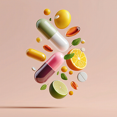 JPG 편집이미지 잎 다이어트 오렌지 과일 사람없음 알약 건강관리 슬라이스 영양 라임 광택 건강식품 비타민 영양제 편집3D AI컴퓨터그래픽 AI콘텐츠 식물 음식 건강 관리 약 3D 영양소 파일형식