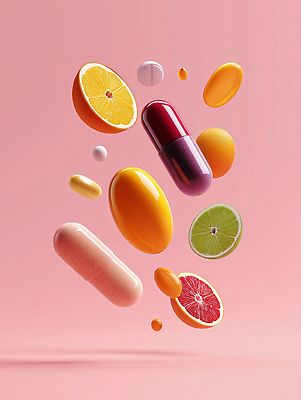 JPG 편집이미지 다이어트 오렌지 사람없음 알약 건강관리 자몽 슬라이스 영양 광택 건강식품 비타민 편집3D AI컴퓨터그래픽 AI콘텐츠 음식 과일 건강 관리 약 3D 영양소 파일형식