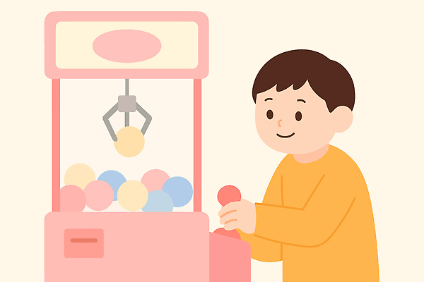 남자 일러스트 한명 미소 상반신 게임 잡기 행운 즐거움 조이스틱 뽑기머신 오락실 국내일러스트 AI파일 1 감정 컨셉 모션 놀이 표정 사람 게임기 파일형식 벡터