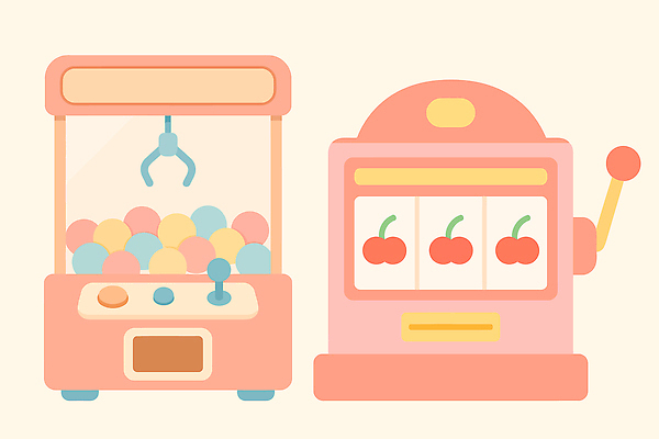 일러스트 사람없음 기계 게임 체리 행운 뽑기머신 슬롯머신 국내일러스트 AI파일 컨셉 과일 놀이 파일형식 벡터