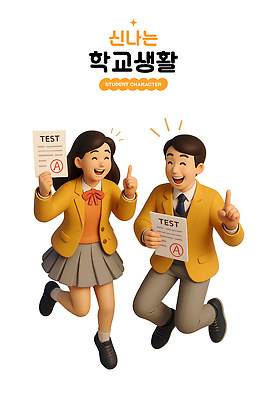 전신 PSD 편집이미지 여자 남자 교복 응원 고등학생 성공 협력 3D캐릭터 고등학교 미소 웃음 두명 일상 학습 스쿨라이프 3D 점프 기쁨 알림 동료 즐거움 긍정 성적 시험지 점수 활기 등급 모의고사 편집3D 캐릭터 학생 라이프스타일 옷 교육 감정 컨셉 학교 관계 모션 청소년 표정 사람 라이프 시험 디지털합성 파일형식