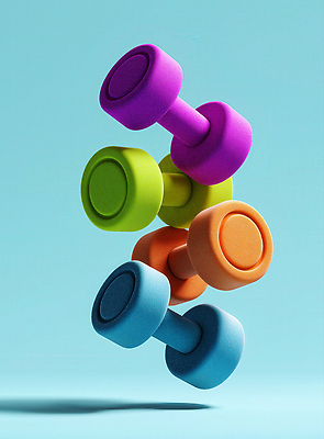 JPG 편집이미지 하늘색 건강 사람없음 헬스 아령 홈트레이닝 편집3D AI컴퓨터그래픽 AI콘텐츠 파란색 운동 3D 파일형식