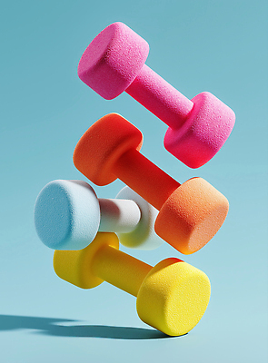 JPG 편집이미지 하늘색 건강 사람없음 헬스 아령 편집3D AI컴퓨터그래픽 AI콘텐츠 파란색 운동 3D 파일형식