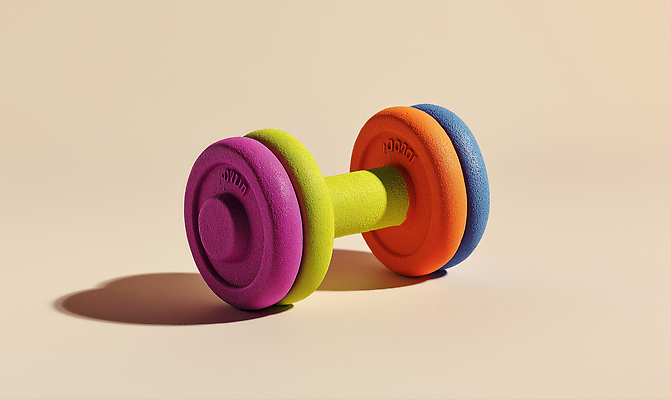 JPG 편집이미지 건강 그림자 사람없음 운동기구 아령 웨이트트레이닝 베이지색 홈트레이닝 편집3D AI컴퓨터그래픽 AI콘텐츠 컬러 운동 3D 헬스 파일형식