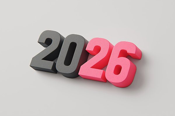 JPG 편집이미지 분홍색 타이포그라피 사람없음 회색 입체 모던 2026년 편집3D AI컴퓨터그래픽 AI콘텐츠 문자 컬러 3D 연도 파일형식