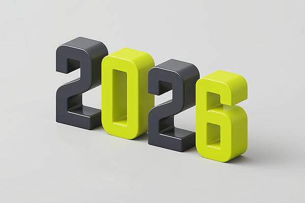 JPG 편집이미지 타이포그라피 사람없음 연두색 회색 입체 모던 2026년 편집3D AI컴퓨터그래픽 AI콘텐츠 문자 컬러 초록색 3D 연도 파일형식