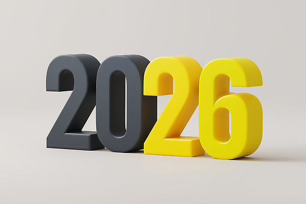 JPG 편집이미지 타이포그라피 사람없음 노란색 검은색 입체 2026년 편집3D AI컴퓨터그래픽 AI콘텐츠 문자 컬러 3D 연도 파일형식